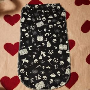 Black Skull and Moon Patterned Swaddle